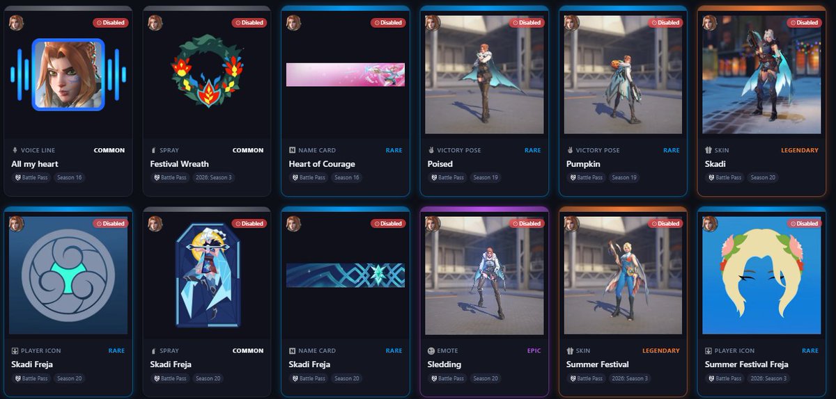 ekliipsa's tweet photo. ⭐All #freja cosmetics returning in the unvaulted update! #overwatch https://t.co/tfkVTdYS0b