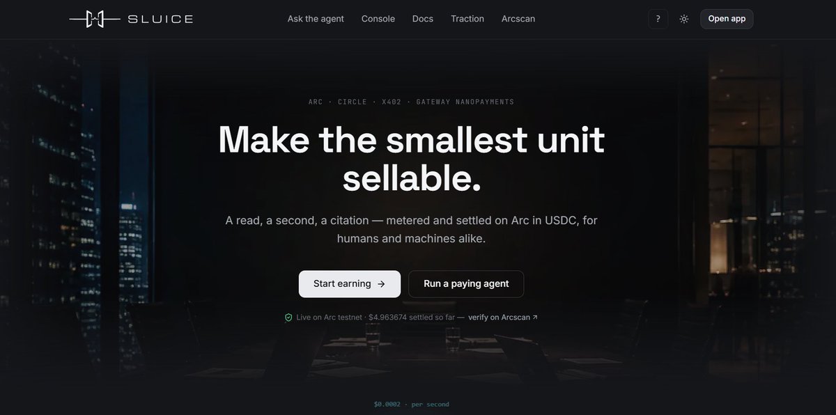 Sluiceflow's tweet photo. We built Sluice around one question: what should payments look like when AI agents become customers of the web?

Today, Canteen recognized Sluice twice — Standout + Committed Builder.

A strong signal for the thesis: digital work should be measurable, payable and verifiable. https://t.co/XzaIeTOiUS