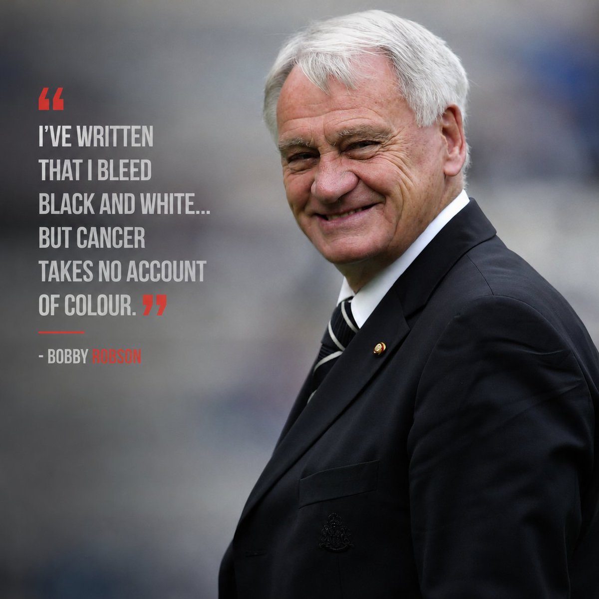 FTBL_Planet's tweet photo. When Bobby Robson finished his final chemotherapy session in 2007, he had already been fighting cancer for years.

As he prepared to leave hospital after the treatment, his oncologist Dr Ruth Plummer asked if she could have a quiet word with him.

Bobby assumed it was about his health.

Ruth explained that her department desperately needed help.

Their cancer trials unit was old and outdated, while a new facility was being built at the Freeman Hospital in Newcastle.

It would be three times the size, with a state-of-the-art laboratory for early cancer trials, new treatments and drug research.

The building was there.

They just didn’t have the money to equip it.

Ruth wanted to know whether Bobby knew anyone who might be able to help.

Bobby went home and spoke to his wife Elsie.

The following day, they started making phone calls.

Former Newcastle chief executive Freddie Fletcher became involved, along with businessman Michael Hogan, Don Robson, Carol Beverley, Ruth and Bobby’s secretary Judith Horey.

What had started as a conversation at the end of a chemotherapy session quickly became a committee.

Their first meeting was held just before Christmas.

It was there that somebody suggested the obvious.

Put Bobby’s name on it.

Bobby didn’t particularly like the idea of having a charity named after himself, but the others convinced him that his name could open doors and help them raise the money much quicker.

The Sir Bobby Robson Foundation was born.

And once Bobby agreed, there was no chance he was going to sit quietly in the background.

“If I’m committed to something, then I’m committed.”

At their meeting with the hospital, Don Robson asked exactly how much they needed to get the new unit running.

£500,000.

Bobby had no idea whether people would donate or whether he was going to have to spend months trying to find the money himself.

But they committed to raising every penny.

Bobby was originally supposed to be little more than the figurehead.

That plan lasted about as long as you would expect.

He attended every meeting, threw himself into the fundraising and occasionally pulled Ruth to one side.

“What have you bloody well got me into?”

Within seven weeks, they had raised £560,000.

And one of the first people to arrive with money showed Bobby exactly what the Foundation had already come to mean.

Shortly after its formation was announced, a woman knocked on the door of Bobby and Elsie’s home carrying an envelope.

Her husband had recently died.

Before his death, he had asked his family not to spend money on flowers for his funeral. Instead, he wanted the mourners to make a collection for Bobby’s new cancer charity.

His widow had come to deliver it personally.

£271.74.

“What can you say to that?”

People stopped Bobby in the street and pushed £5 and £10 notes into his hands.

Towards the end of the 2007/08 season, he went to watch Sunderland play Middlesbrough and was sitting near the back of the directors’ box.

As he got up to leave, two elderly supporters in the next section shouted over.

“Hey, hey, Bobby!”

One handed him £20.

The other gave him £10.

Bobby had spent his life associated with Newcastle United, but neither man cared about that.

“At that moment, there was no thought of north-east rivalry.”

At another fundraising dinner at St James’ Park, Bobby ended the night with his pockets stuffed with notes, cheques and loose change.

A couple approached him before they left.

The woman was crying and her husband was struggling to hold back his own tears.

Their son was Jordan Thompson, a Newcastle Academy player who had died only a few months earlier.

He was fifteen.

They had bought a table at Bobby’s dinner because, after losing their own boy, they wanted to help his Foundation.

Bobby struggled to know what to say to them.

“Cancer has shown me the best of people.”

Bobby had spent his life at Newcastle, Ipswich, England, PSV, Porto and Barcelona.

But during the final years of his life, this became another part of what he wanted to leave behind.

“I’ve written that I bleed black and white.”

“But cancer takes no account of colour.”

“I’ve had a life in football and left a legacy with that.”

“But this is just as important to me.”

As of today the Sir Bobby Robson foundation has raised over £25 million.
#football