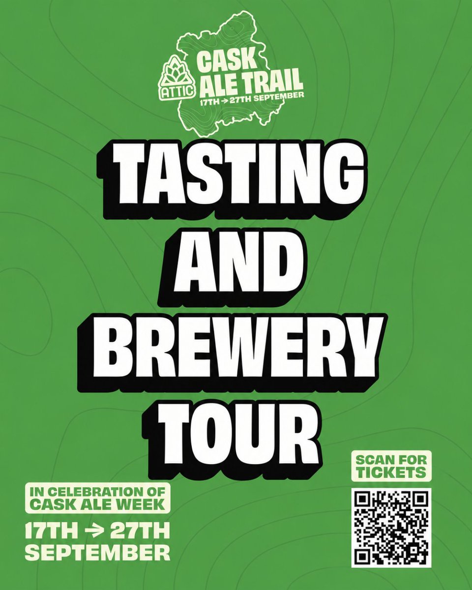 caskaleweek's tweet photo. @atticbrewco are going all out for #CaskAleWeek 2026 🍻
 
Brewery Tour &amp; Cask Ale Tasting | Sat 26 Sept
🎟️:https://t.co/1rs6ZKeAjm
 
Attic's Cask Ale Trail  | 17–27 Sept
 ℹ️: https://t.co/XagJ1WFUkN

📸: Angela Grabowska https://t.co/Sy3dUKbkVI