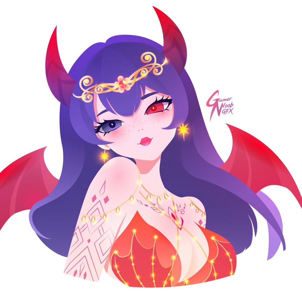 GamernoobGFX's tweet photo. new icon just dropped, this one's from Syre for Jacquelin H. hope y'all like it.

#digitalart #oc #artcommission #icon #demongirl https://t.co/aJOFYKPxoJ