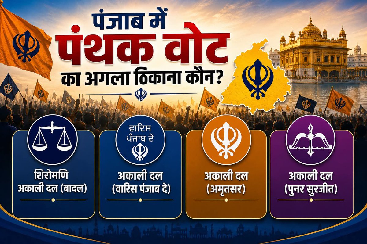NarenderDudi's tweet photo. पंजाब में पंथक वोट का अगला ठिकाना कौन?

पंजाब की राजनीति में पंथक वोट अब पहले की तरह एक ही राजनीतिक छतरी के नीचे दिखाई नहीं दे रहा है। लंबे समय तक शिरोमणि अकाली दल (बादल) इस वोट का सबसे बड़ा राजनीतिक केंद्र रहा, लेकिन पिछले कुछ चुनावों में इसका एक हिस्सा अलग-अलग पंथक चेहरों और नए राजनीतिक विकल्पों की ओर जाता दिखाई दिया है। 2022 के संगरूर लोकसभा उपचुनाव में सिमरनजीत सिंह मान की जीत और 2024 में खडूर साहिब से अमृतपाल सिंह तथा फरीदकोट से सरबजीत सिंह खालसा की जीत ने इस बदलाव को स्पष्ट किया।

लेकिन यहां एक महत्वपूर्ण बात है—पंथक वोट पूरी तरह बिखरा हुआ भी नहीं है। कुछ चुनावों में अलग-अलग पंथक धाराएं एक उम्मीदवार के पीछे काफी हद तक एकजुट हुईं। खडूर साहिब और फरीदकोट में 2024 के नतीजों ने दिखाया कि जब कोई चेहरा पंथक भावनाओं, स्थानीय मुद्दों और सत्ता-विरोधी भावना को एक साथ जोड़ पाता है, तो वह पारंपरिक दलों को पीछे छोड़ सकता है। अमृतपाल सिंह ने खडूर साहिब में करीब 1.97 लाख वोटों के अंतर से और सरबजीत सिंह खालसा ने फरीदकोट में करीब 70 हजार वोटों के अंतर से जीत दर्ज की।

यहीं से 2027 का सबसे बड़ा सवाल पैदा होता है—अगर पंथक वोट SAD (Badal) से और दूर जाता है, तो आखिर जाएगा किसके साथ?

एक संभावना Waris Punjab De की है। अमृतपाल सिंह की 2024 की जीत ने दिखाया कि पारंपरिक अकाली राजनीति से अलग एक नया पंथक राजनीतिक स्पेस मौजूद है। लेकिन 2025 के तरनतारन उपचुनाव ने यह भी दिखाया कि पंथक वोट को एक चुनाव से दूसरे चुनाव तक एकजुट रखना आसान नहीं है। WPD और पुनर्गठित अकाली दल के समर्थन वाले उम्मीदवार को AAP के हाथों बड़ी हार मिली और बाद में दोनों पक्षों में अभियान को लेकर मतभेद भी सामने आए।

दूसरी संभावना SAD (Amritsar) जैसे पुराने पंथक विकल्पों की है। संगरूर उपचुनाव इसका महत्वपूर्ण उदाहरण है। लेकिन 2024 लोकसभा चुनाव में सिमरनजीत सिंह मान अपनी संगरूर सीट भी नहीं बचा पाए। इससे संकेत मिलता है कि पंथक भावना मौजूद होने के बावजूद उसका समर्थन हमेशा एक ही नेता या पार्टी को नहीं मिलता।

तीसरा और सबसे महत्वपूर्ण विकल्प SAD (Badal) की वापसी है। अगर अकाली दल अपने पुराने संगठन, ग्रामीण नेटवर्क और पंथक पहचान को दोबारा मजबूत करता है, तो उसके पास बिखरे हुए पंथक वोट को वापस जोड़ने का मौका है। हालिया ग्रामीण चुनावों में SAD ने मालवा में कुछ मजबूती के संकेत भी दिए हैं। लेकिन अगर BJP के साथ उसका गठबंधन होता है, तो यही उसके लिए चुनौती भी बन सकती है—क्योंकि BJP से दूरी रखने वाला पंथक मतदाता किसी दूसरे विकल्प की ओर जा सकता है।

असल लड़ाई इसलिए वोट प्रतिशत की नहीं, पंथक नेतृत्व की है। कौन ऐसा चेहरा सामने रखता है जो धार्मिक पहचान के साथ-साथ किसान, बेरोजगारी, नशा, पंजाब के अधिकार और सिख संस्थाओं जैसे मुद्दों को भी जोड़ सके—वही इस वोट के बड़े हिस्से को अपने साथ ला सकता है। हालिया विश्लेषण भी यही संकेत देते हैं कि पंजाब में पंथक राजनीति महत्वपूर्ण है, लेकिन मतदाता केवल धार्मिक पहचान के आधार पर वोट नहीं कर रहा; स्थानीय असंतोष और रोजमर्रा के आर्थिक-सामाजिक मुद्दे भी उतने ही महत्वपूर्ण हैं।

इसलिए 2027 में पंथक वोट का सबसे संभावित रास्ता किसी एक पार्टी की ओर सीधा ट्रांसफर नहीं, बल्कि “चेहरा + मुद्दा + स्थानीय उम्मीदवार” के आधार पर अलग-अलग सीटों पर अलग-अलग दिशा में जाना हो सकता है। कुछ सीटों पर SAD (Badal) वापसी कर सकता है, कुछ पर Waris Punjab De मजबूत हो सकता है, कुछ पर SAD (Amritsar) या दूसरे पंथक उम्मीदवार असर डाल सकते हैं और कुछ जगहों पर वोट बंटने का सीधा फायदा AAP, Congress या BJP को मिल सकता है।

यही पंजाब 2027 की पंथक राजनीति की सबसे बड़ी पहेली है—पंथक वोट खत्म नहीं हुआ है, उसका राजनीतिक पता बदल रहा है। सवाल सिर्फ यह है कि 2027 तक वह पता किस पार्टी या किस चेहरे के नाम पर दर्ज होगा।
#PunjabiNews #punjab #FacebookPage #facebookviral #facebookpost #NextCM #narenderdudi #NewsUpdate