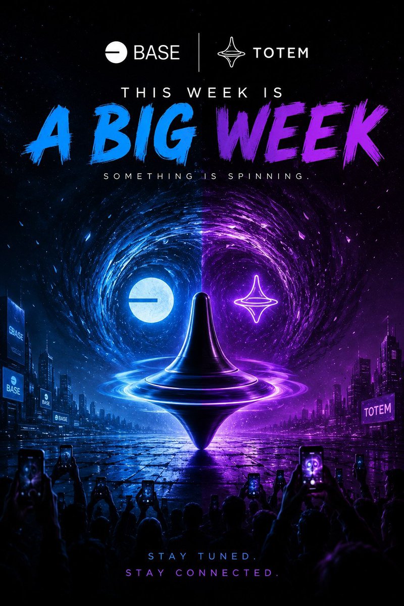 legoshicore's tweet photo. Something is spinning. 🌀
Base says it’s a big week.
TOTEM says the same.
Coincidence? Maybe.
We’ll let the week answer that.
Keep your eyes open.
The next move might already be in motion. 👀
This week, watch the spin. 🗿⚡
#TOTEM #Base #Onchain https://t.co/qTDL7khbmr