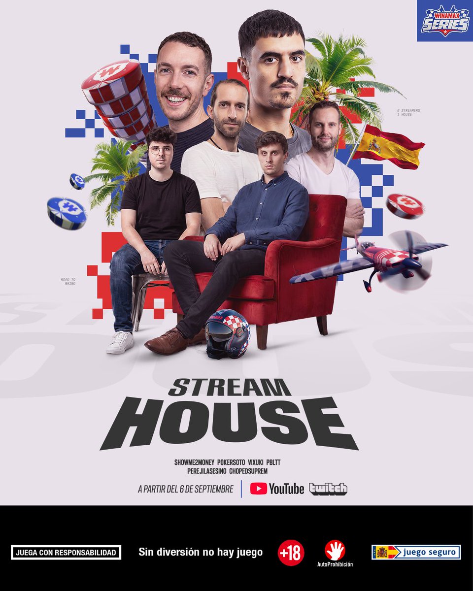 Winamax_Espana's tweet photo. 🚨 ¡Mañana empieza la Streamhouse!

📹 ¡Arranca nuestro particular gran hermano del naipe!

🎁Por ello sorteamos 1 ticket de 20€ a quien responda:
😎 ¿Que streamer creeís que dará más juego?

🔁 Síguenos + RT + responde + nick Winamax.
📄 Reglamento 👉🏻 https://t.co/9z6YFTXyCi https://t.co/TETIzlYDBL