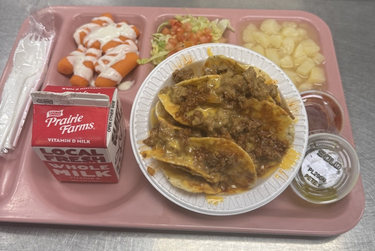 shatawinning's tweet photo. Tuesday's Lunch: Nachos with Cheese and Chili, Carrot Sticks, Lettuce and Tomatoes, Diced Peaches, Milk Choice. https://t.co/VLItwh8J23