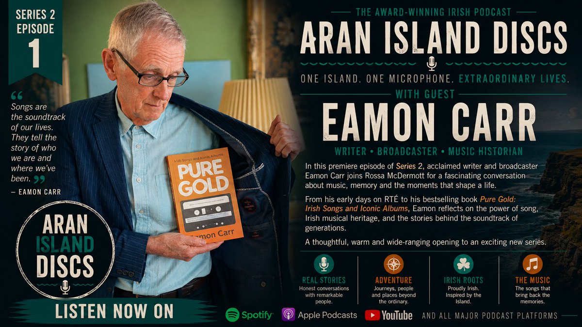 AranDiscsDiscs's tweet photo. Series 2 Episode 1
@carrtogram #aranislanddiscs☘️ https://t.co/A4Xw7hPyPF