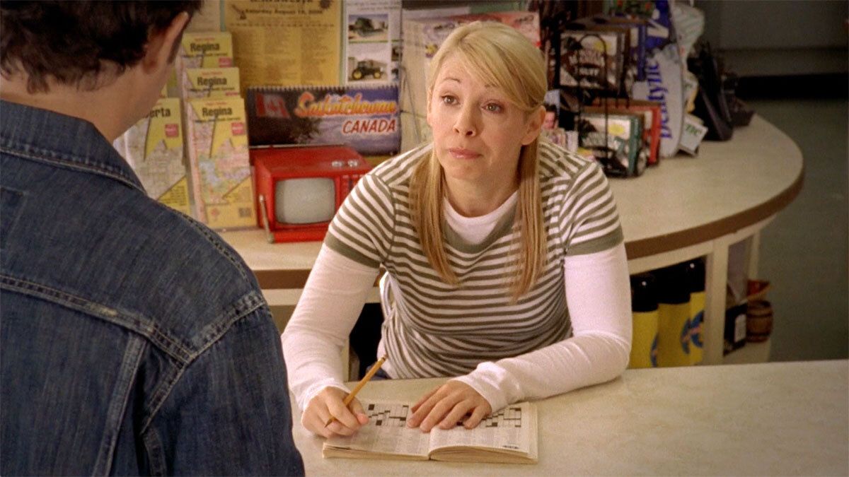 CornerGas's tweet photo. Summer's over. Dog River is back to its usual business (a little chaos).
Labour Day's still a few days off, but Wanda's already back in "fine, whattaya want" mode. Some things never take a vacation.
#CornerGas
#EhTeam https://t.co/w5YQ4IuVqm