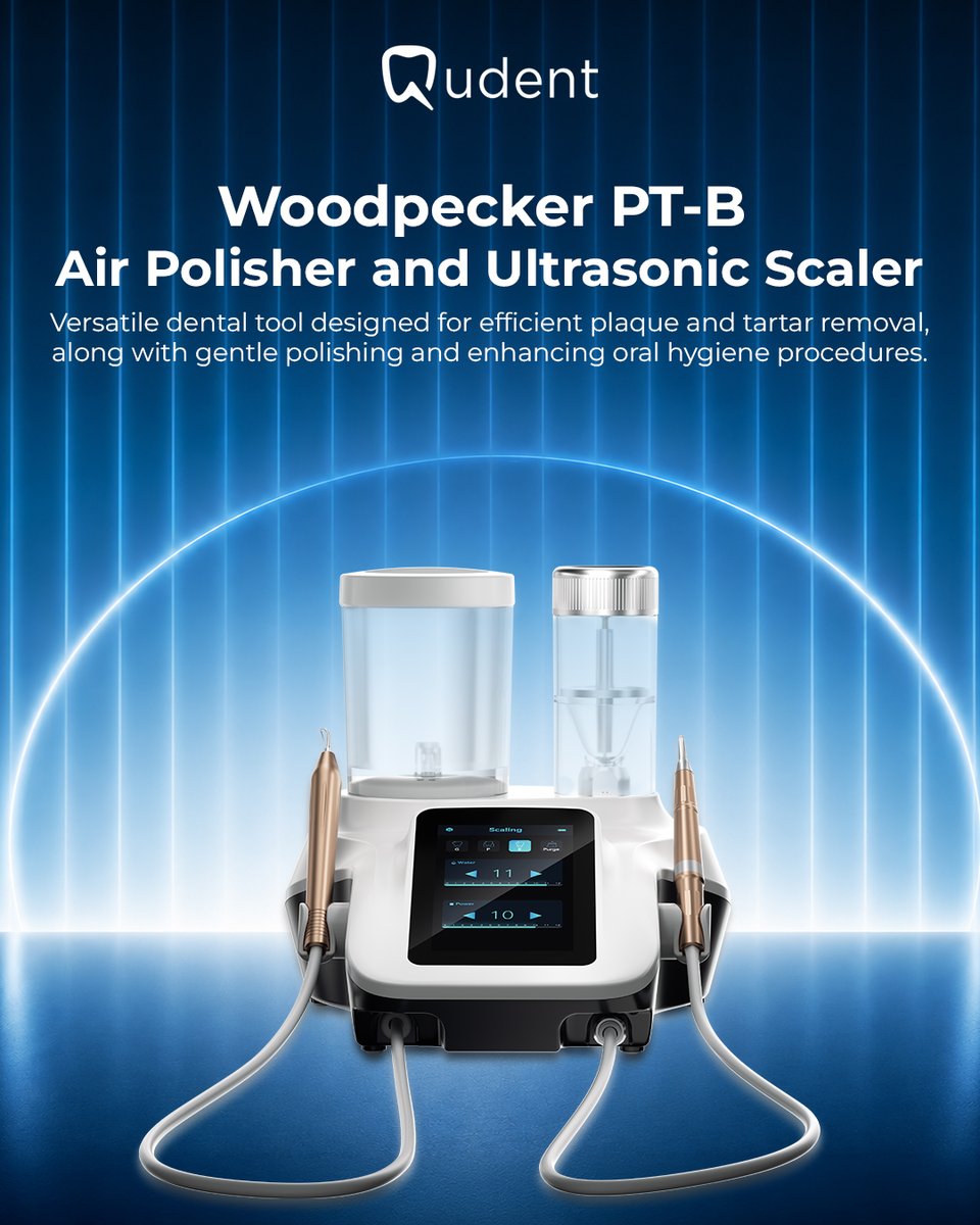 qudentuk's tweet photo. Powerful cleaning &amp; precise performance! 🦷✨ 

Meet the Woodpecker PT-B Air Polisher &amp; Ultrasonic Scaler for efficient plaque removal, gentle polishing, &amp; enhanced hygiene. 

🛒 Explore more: https://t.co/WNC9fSNv3l https://t.co/BxeufQfJDq