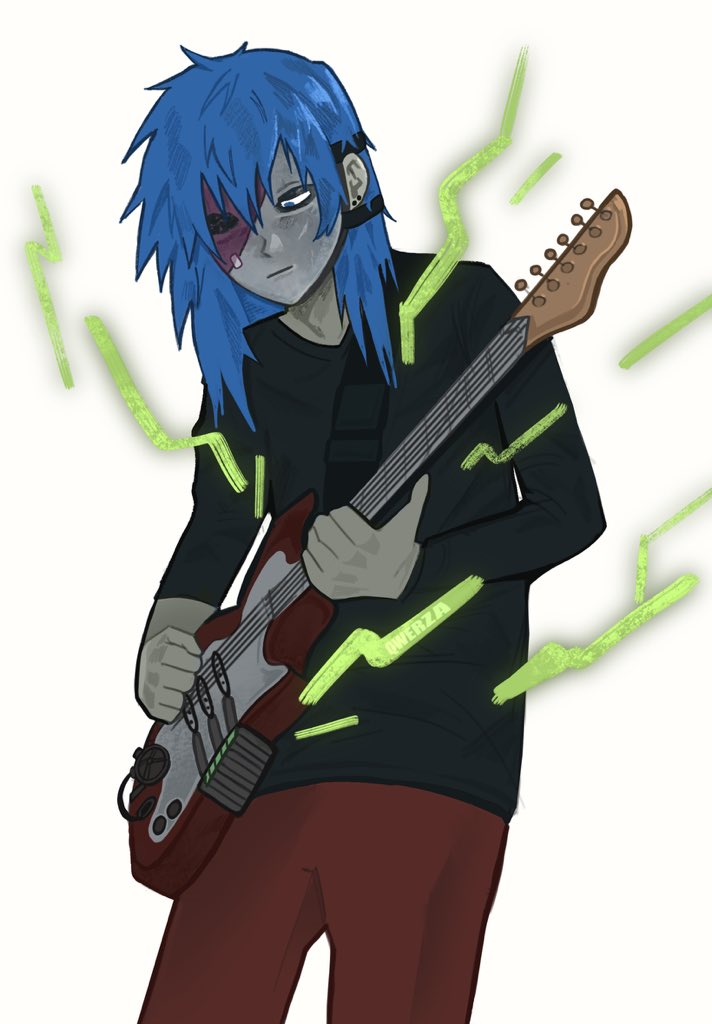 _Erzza__'s tweet photo. 🩵 #sallyface #fanart https://t.co/Owq25t2FQG