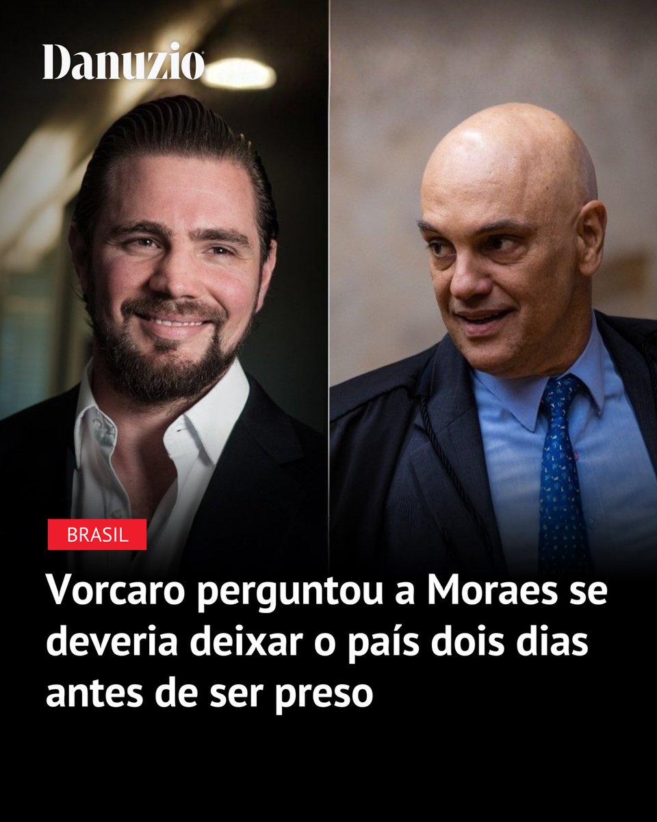 danuzioneto's tweet photo. 🚨🇧🇷⚖️ @danuzioneto | Daniel Vorcaro enviou uma mensagem ao ministro Alexandre de Moraes em 15 de novembro de 2025, dois dias antes de ser preso pela Polícia Federal, perguntando: “Acha que segunda já tenho que estar fora?”

Segundo mensagens extraídas do celular do banqueiro e obtidas pelo Estadão, a conversa ocorreu durante uma sequência de contatos em que Vorcaro buscava informações sobre possíveis medidas da Operação Compliance Zero.

Dois dias depois, em 17 de novembro, Vorcaro foi preso pela PF quando tentava embarcar em um jato particular no Aeroporto Internacional de São Paulo com destino a Malta e, posteriormente, Dubai.

As mensagens mostram que, nos dias anteriores à prisão, Vorcaro questionou Moraes sobre possíveis medidas judiciais, perguntou se havia alguma possibilidade de “bloquear” ações e pediu informações sobre a investigação.

O material apreendido não permite reconstruir integralmente o diálogo, porque as mensagens enviadas por Moraes não foram recuperadas. Segundo o Estadão, Vorcaro e o ministro utilizavam mensagens de visualização única, inclusive imagens de textos escritos no aplicativo de notas.

Em outra mensagem enviada horas antes da prisão, Vorcaro perguntou a Moraes: “Conseguiu ter notícia ou bloquear?”

As conversas fazem parte do material analisado pela Polícia Federal no âmbito das investigações envolvendo o Banco Master e Daniel Vorcaro.

Fonte: Estadão — 1º de setembro de 2026.