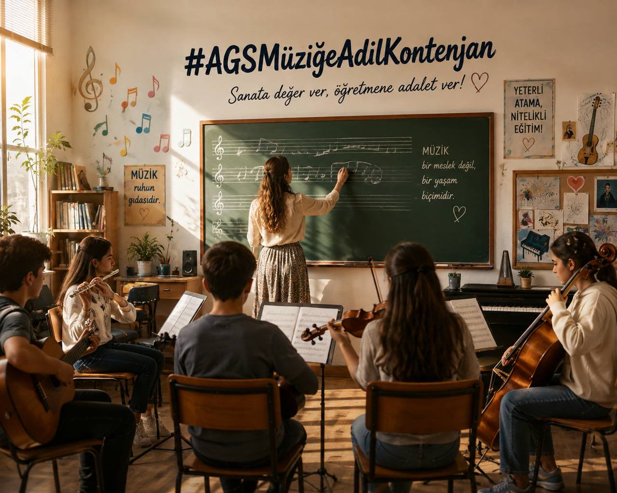 sema_dg's tweet photo. Sanat eğitimdir, müzik gelecektir.
    Geleceğimiz için müzik öğretmenlerine adil kontenjan istiyoruz. 🎵

@RTErdogan @Yusuf__Tekin @memetsimsek
@oktay_saral @TalipGeylan06 @edipuzen

#AGSMüziğeAdilKontenjan https://t.co/KuQOeK6RcX