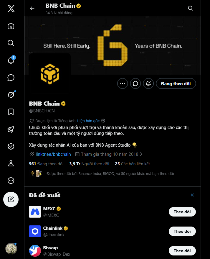 bonglyly68's tweet photo. @BNBCHAIN #6YearsOfBNBChain, still unstoppable https://t.co/x0Jnf9Nfw3