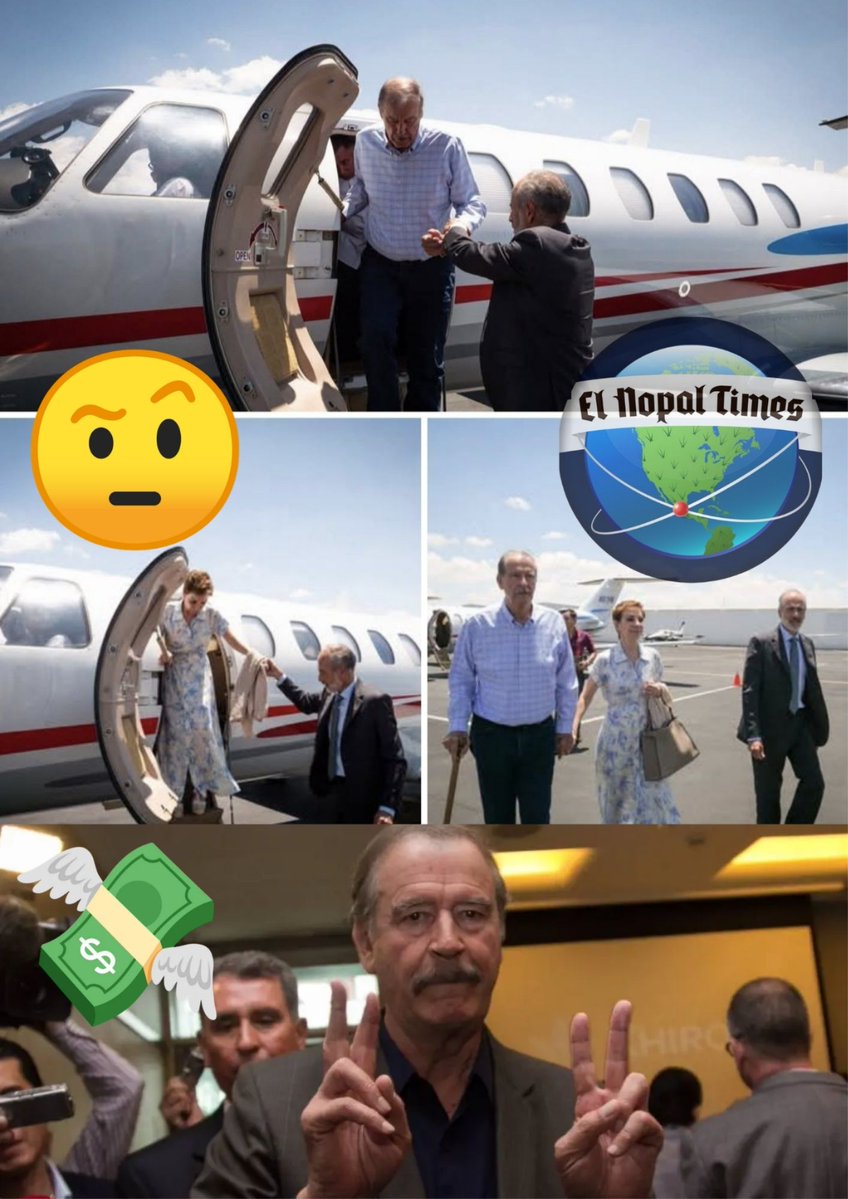 ElNopalTimes's tweet photo. ✈️ ¿NO LE ALCANZABA “NI PARA FRIJOLES”? FOX ES SEÑALADO POR VIAJAR EN AVIÓN PRIVADO

🤔 Vicente Fox decía que, tras quitarle su pensión millonaria como expresidente, ya “no le alcanzaba ni para frijoles”.

Ahora es señalado por viajar en un avión privado pese a no contar con la pensión presidencial. ✈️

💰 Si decía que no le alcanzaba ni para frijoles, la pregunta es: ¿de dónde sale para viajar en avión privado?

📢 Mientras Fox sigue lamentándose por la pérdida de su pensión, también se cuestiona el silencio de El Universal y otros medios ante sus viajes en avión privado.