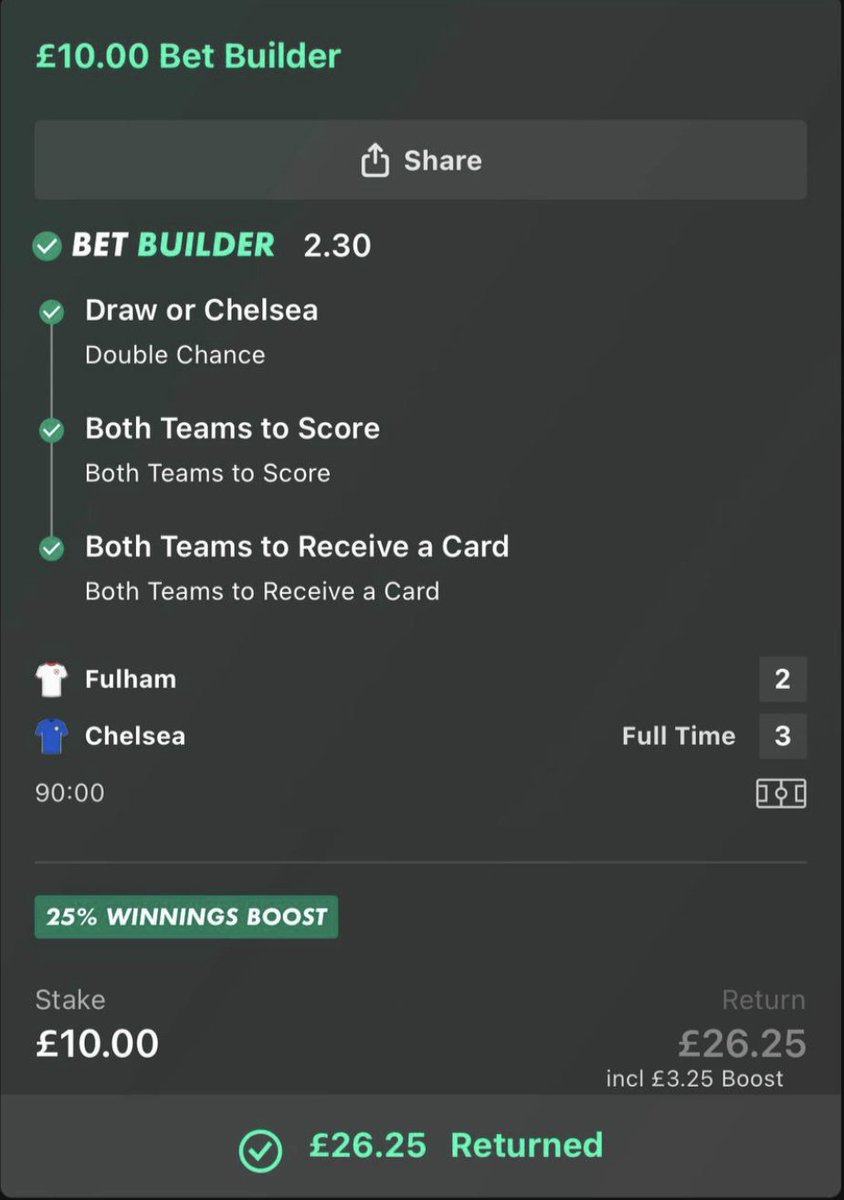 PiqueTips's tweet photo. 4 more settled winners from the last few days 🎯 Arsenal's Bet Builder (Saka on target + cards v Aston Villa) landed at 2.25, Chelsea's 3-2 away day at Fulham hit at 2.30, Newcastle 2-2 Liverpool came in at 2.05, plus a 6-fold across Europe topping it off.

Free tips daily, join below 👇
https://t.co/cC51nOw5d1