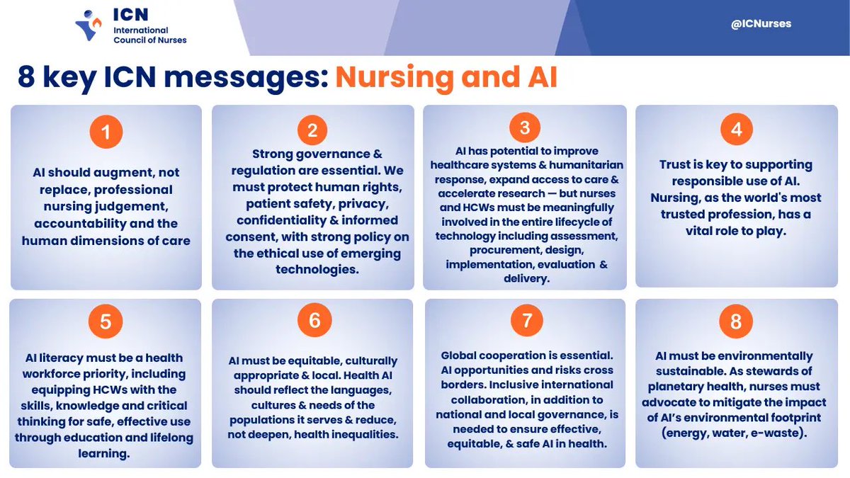 HowardCatton's tweet photo. Excellent presentations today at #AINurses conference @KingsCollegeLon showcasing #nurses leading AI supported health systems and transformation. Big takeaway, think of Nurses as designers not end users. @ICNurses key messages resonated well with delegates. https://t.co/0ETFhaqrBs