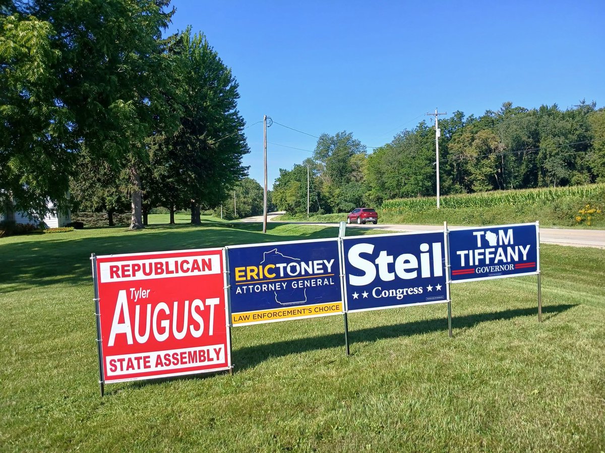 BryanSteil's tweet photo. It’s a great day to get out, talk to voters, and get up yard signs! 

⬇️ Get involved ⬇️ https://t.co/KTrzsW5DvY