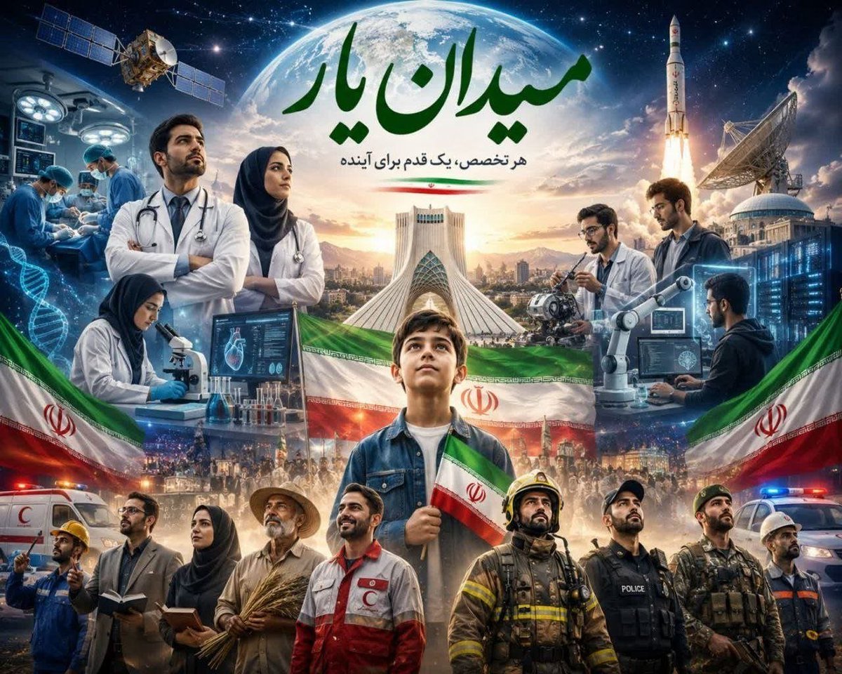 zahrapefm's tweet photo. از کودک دبستانی که پرچم را در دست می‌گیرد تا پیرمردی که خاطرات جنگ را برای نسل جدید روایت می‌کند. اینجا، «یار» تنها یک واژه نیست؛ مفهومی است که در جان و دل همهٔ شرکت‌کنندگان و تماشاگران نقش بسته است. 
#میدان_یار https://t.co/blZTgJAh43