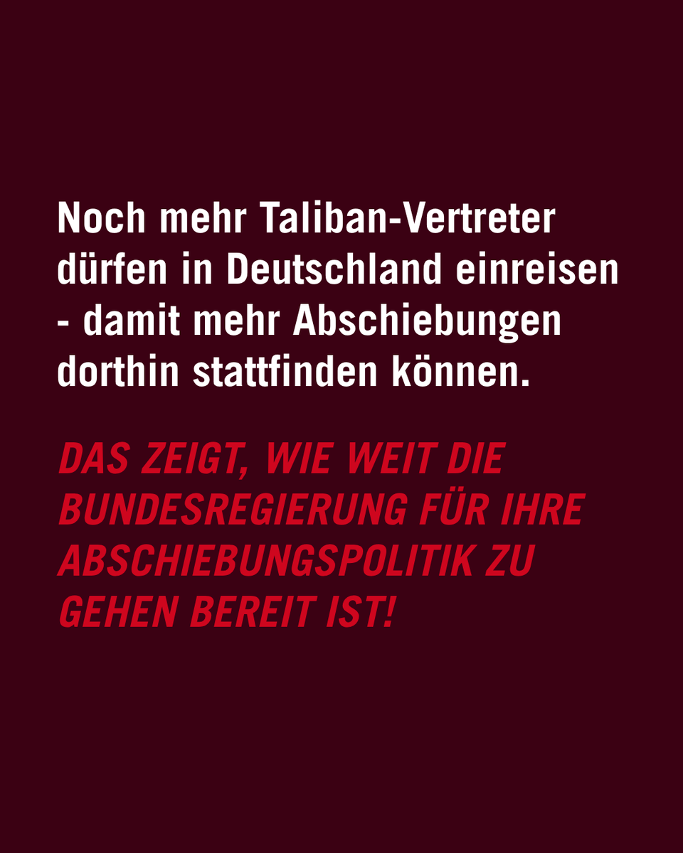 ProAsyl's tweet photo. Taliban rein, Geflüchtete raus? Eine weitere Gruppe Taliban-Gesandter aus #Afghanistan durfte in Deutschland einreisen, fast zeitgleich gab es erneut eine Abschiebung nach Kabul. Ein fatales Signal für die Menschenrechte.
https://t.co/lE4RP1SY2U https://t.co/KQUfMchYG5