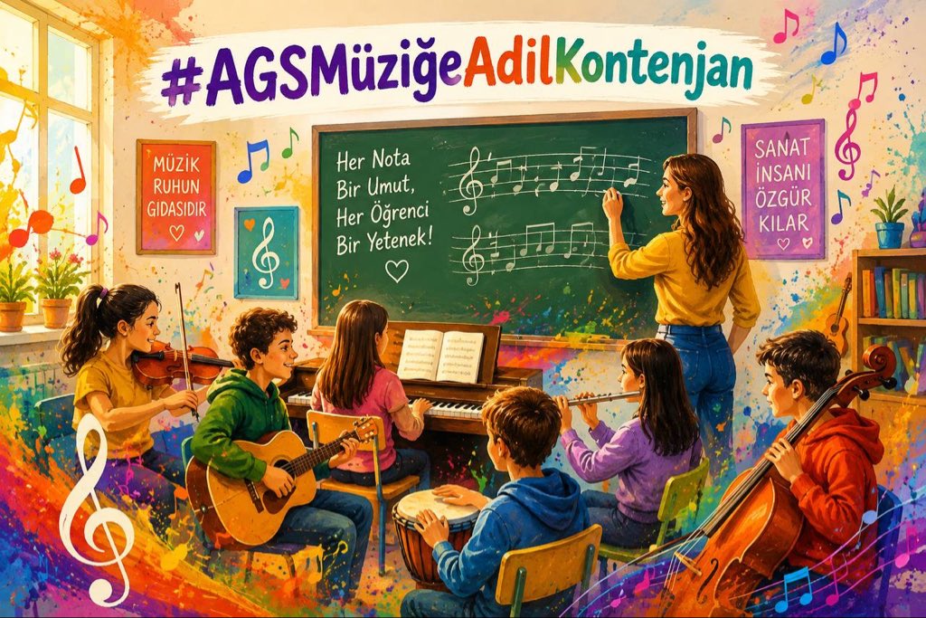 barisahin65's tweet photo. Müzik öğretmenlerinin sesi duyulduğunda, sınıflarda sanatın sesi yükselecek. 🎶
    Adil kontenjan, güçlü sanat eğitimi!

@RTErdogan @Yusuf__Tekin @memetsimsek
@oktay_saral @TalipGeylan06 @edipuzen

#AGSMüziğeAdilKontenjan https://t.co/xUlckoiOGG