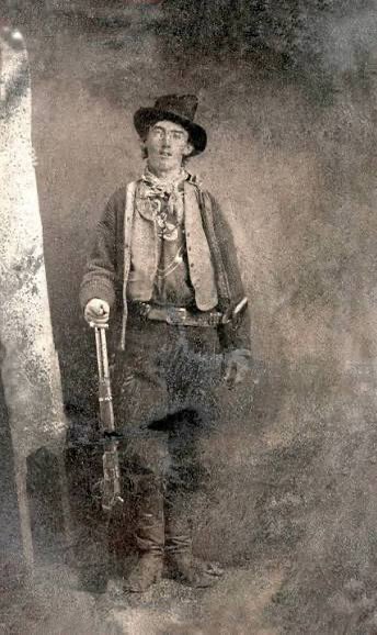 AmiriKing's tweet photo. Photo technology during the Wild West was extremely primitive by today’s standards.

I’ve restored some famous photos from that time. (With AI)

Enjoy!

1) Billy the Kid’s famous tintype.

Billy had four of these made. This is the only surviving copy.

The other three are lost.

In 2011, billionaire collector William Koch bought the only surviving tintype for $2.3 million.