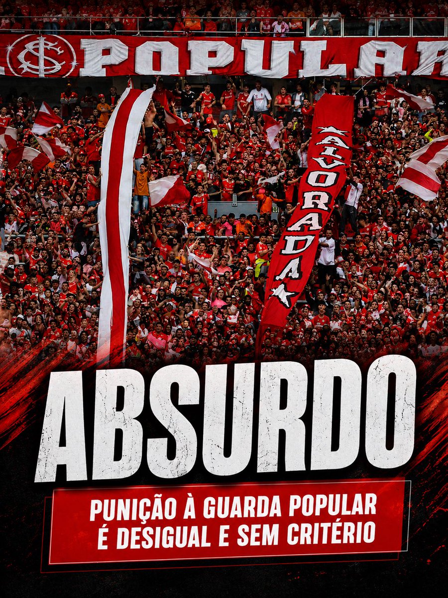 leonardoaquinoc's tweet photo. CENSURA NÃO É SEGURANÇA

Uma torcida organizada está sendo punida e impedida de utilizar seus materiais em um Gre-Nal porque, entre os fundamentos divulgados, teria entoado cânticos ofensivos à Brigada Militar.

Isso é gravíssimo.

A Brigada Militar pode considerar um cântico grosseiro, inadequado ou ofensivo. O que não pode é utilizar o poder que possui para punir coletivamente uma torcida porque a própria instituição foi xingada.

Isso não é medida de segurança. É censura.

Eventuais atos de violência devem ser comprovados, seus responsáveis identificados e as consequências previstas em lei aplicadas com contraditório e ampla defesa. O que não se pode admitir é uma punição coletiva, sem a adequada apuração dos fatos, para impedir uma torcida de utilizar seus materiais justamente no clássico seguinte.

E há ainda outro aspecto que precisa ser explicado.

Mesmo que existisse fundamento para uma punição dessa natureza, e entendo que não existe neste caso, onde está a isonomia?

No mesmo Gre-Nal, a torcida do Grêmio proferiu cânticos inadequados, inclusive de conteúdo homofóbico. Não se tem notícia de que o Ministério Público tenha solicitado punição equivalente para o Grêmio.

A função pública exige impessoalidade, isenção e tratamento isonômico. Não pode existir um critério para a torcida do Internacional e outro para a torcida do Grêmio.

Quem exerce autoridade pública no futebol precisa deixar suas preferências pessoais fora da função. Se não consegue atuar com a necessária isenção, deve se declarar suspeito e se afastar.

A punição imposta à torcida do Internacional revela elevado grau de censura e ilegalidade, sem fundamento legal que sustente uma sanção coletiva dessa natureza.