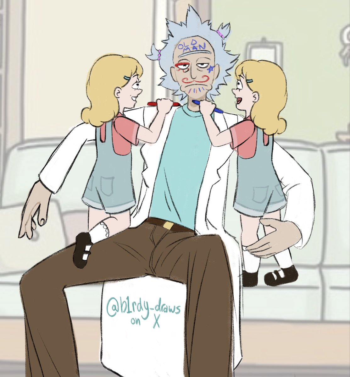 b1rdy_draws's tweet photo. “You’re both my daughters.” #rickandmorty #rickandbeth https://t.co/ayVOxE5ucN