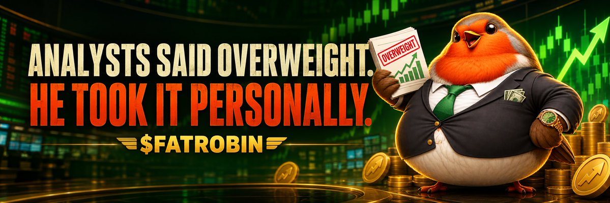 overweightrobin's tweet photo. Morgan Stanley just upgraded Robinhood from Equal Weight to OVERWEIGHT.

The robin took it personally. 🐦

$FATROBIN launches tonight on Pons.

https://t.co/H6Qw3sA5SR

Official CA will only be posted here. https://t.co/8pleiHcRKs