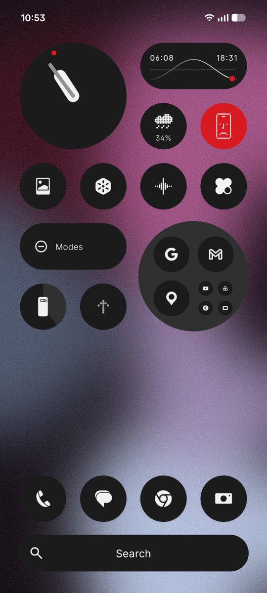 pk1846134's tweet photo. My Current  Homescreen setup on my Nothing 4a 🔥 , How much would you rate this setup also drop yours down below⬇️
#nothing #wallpaper #android https://t.co/AUMXVfqLoq