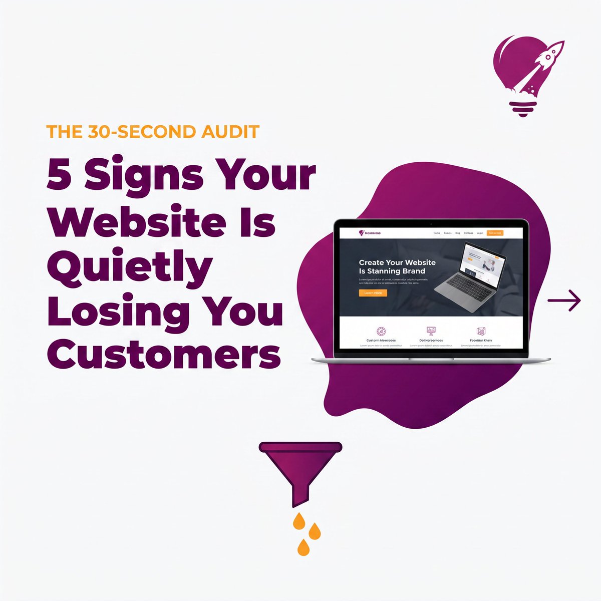 BKCreativeBZE's tweet photo. Your website could be quietly losing you customers. We put together a quick 5-sign audit for businesses: slow mobile load, buried contact info, forms that fail, no social proof, and an unclear offer. Swipe through to spot the leaks, then fix them with our quick wins. https://t.co/fbBa0VWn2x