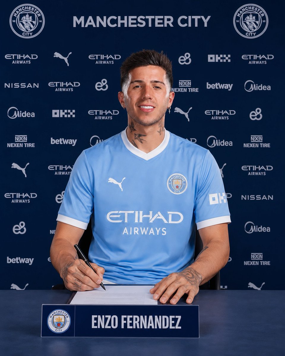 Dat_boy_nino's tweet photo. My biggest joy of Enzo Fernandez leaving is his cult-like fanbase leaving with him to Man City.

These guys were comparing Enzo to freaking Lampard because of G/A.

Something Souček, a DM, does effortlessly for West Ham without relying on penalties like Enzo Fernandez.

Good riddance. 🙏
