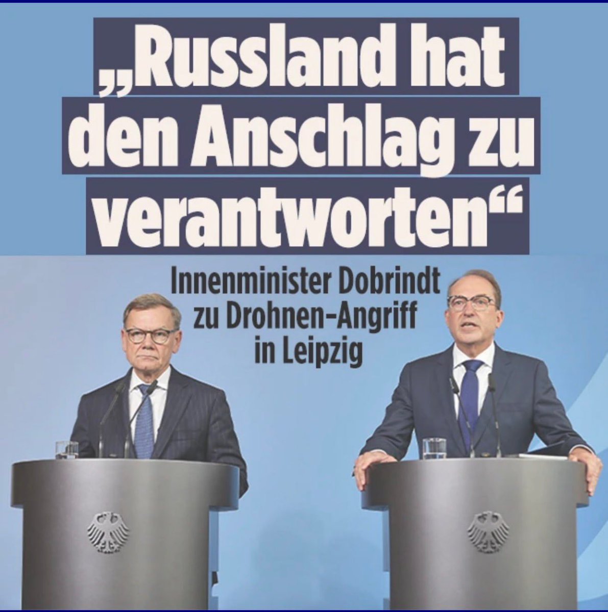kripp_m's tweet photo. 💥WO SIND DIE BEWEISE?💥

Ob Dobrindt oder Wadephul, keiner von beiden hat einen einzigen Beweis auf den Tisch gelegt. 

Wenn man so schwerwiegende Anschuldigungen macht, sollte man doch wenigstens der Weltöffentlichkeit auch Beweise auf den Tisch legen, oder? 

Wenn es Russland war, warum werden hier keine Fakten aufgezeigt?

🦅#TEAMHEIMAT🇩🇪