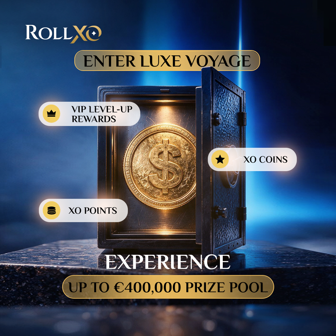 Roll_XO's tweet photo. ✨ LUXE VOYAGE: LEVEL UP TO 400,000 €! ✨

Every real money bet moves you further through Luxe Voyage!
Here’s how  - https://t.co/358W8xCfFz 

Slots — 1 XP per 5 €
Live Games — 1 XP per 10 €
Instant Win — 1 XP per 7.5 €

Earn XP to unlock new VIP levels & collect XC to spend in the Bonus Shop 👈

HIT ❤️ & START YOUR LUXE VOYAGE!
