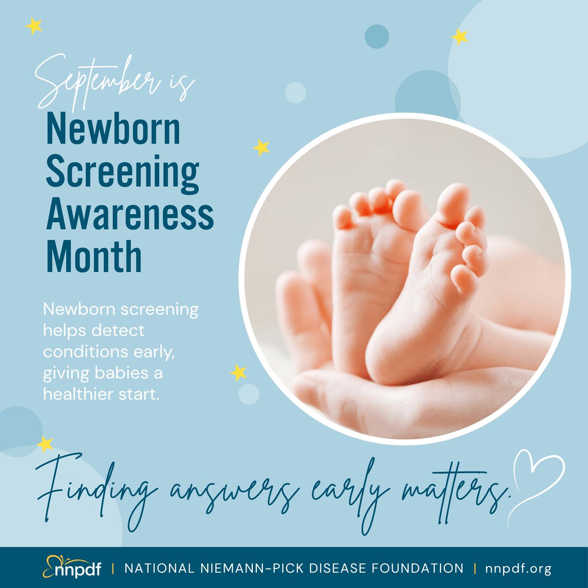 nnpdf's tweet photo. Early answers can make a meaningful difference for families affected by rare diseases like ASMD and NPC. This Newborn Screening Awareness Month, we’re advocating for broader screening so more families can find answers, support and hope sooner.
#NewbornScreening #ASMD #NPC #NNPDF https://t.co/wysw9g96EB