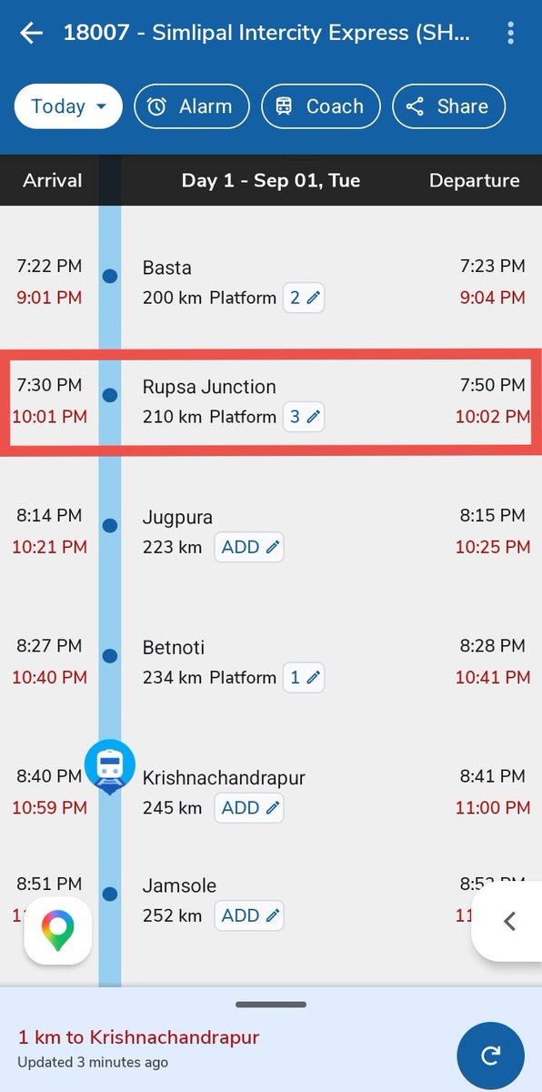 BIKASH190's tweet photo. @RailMinIndia
@_DigitalIndia
Where is my app ର running status ଭୁଲ୍ ତଥ୍ୟ ଦିଆ ଯାଉଛି। ଏହା ଅଧିକାରୀଙ୍କ ଭୁଲ୍ update ନା technical issue ଯୋଗୁଁ ହେଉଛି। ଅନ୍ୟ ଆପ୍ଗୁଡ଼ିକର status ସହ ମେଳ ନାହିଁ। ଦୟାକରି ଶୀଘ୍ର ଯାଞ୍ଚ କରି ସଠିକ୍ status ଦିଅନ୍ତୁ ନଚେତ୍ ମିଥ୍ୟା ତଥ୍ୟ ଉପରେ କାର୍ଯ୍ୟାନୁଷ୍ଠାନ ନିଆଯାଉ। #AppIssue https://t.co/11h3XIHita