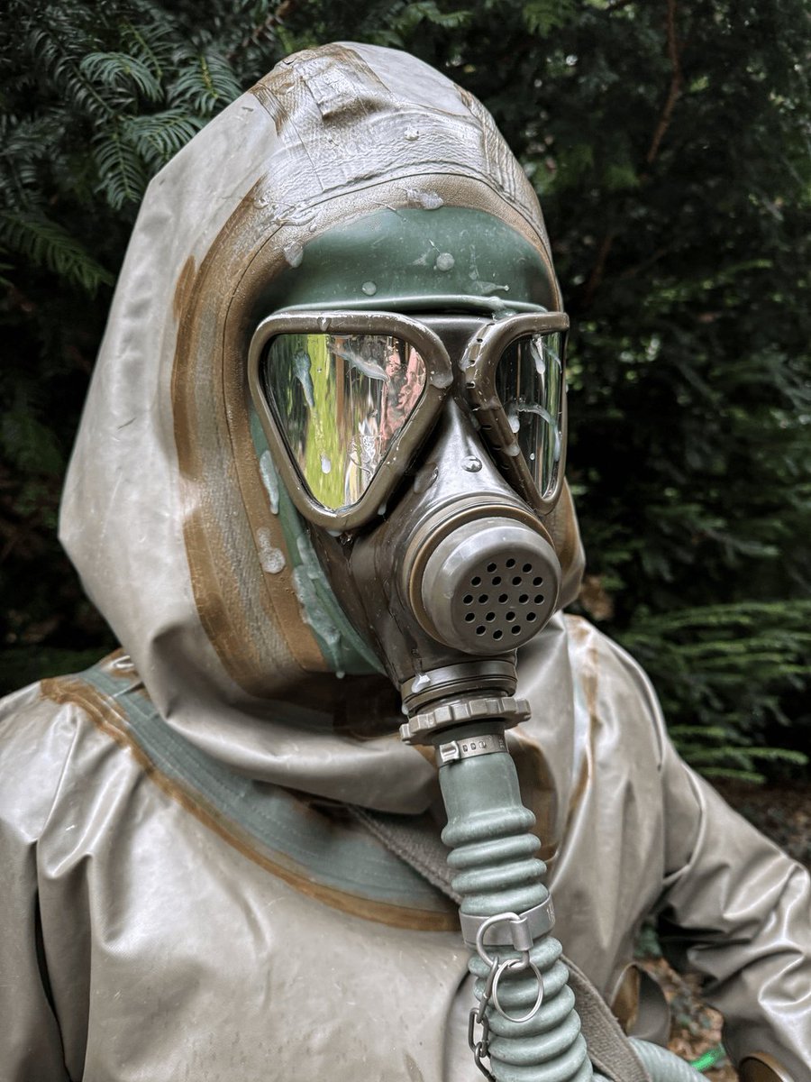 funingear's tweet photo. Testing Austrian Blaschke hazmat suit, with good results https://t.co/9tLK90cDnp