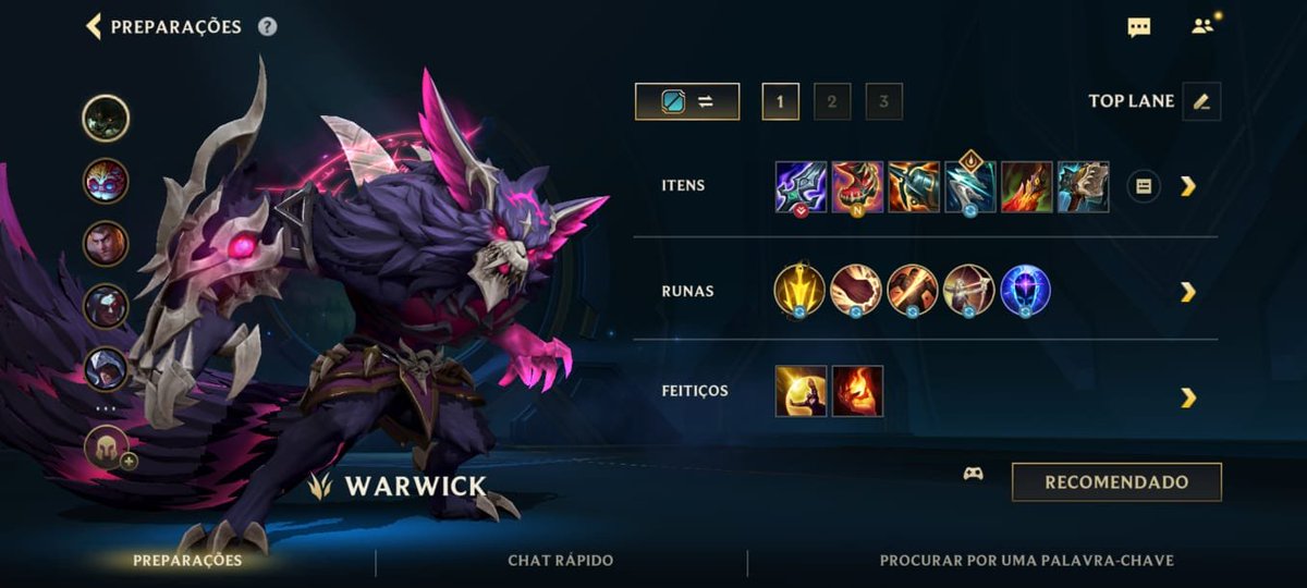 CHACAL_XABLAU's tweet photo. pedi pros dois goats que eu admiro e jogam de ww me mandarem as builds que tão fazendo atualmente pro boneco, já que muito item e runa funciona nele no fim ficou bem diferente as 3.

a ordem das imagens tá assim:

1° - zéplancton
2° - bite 
3° - wendel (falecido warwick caramelo) https://t.co/3vCfETUE1l