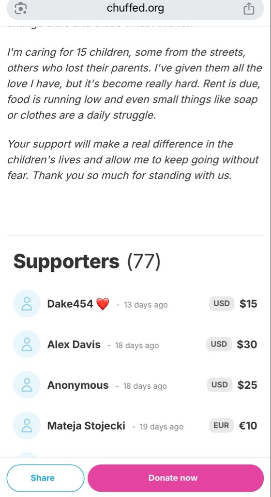 CharitySharom's tweet photo. 77 supporters, but 15 children are still struggling for food, clothes, soap &amp; a safe place to live. I’m not asking you to donate. If you truly care about humanity, please don’t stay silent. Share their story. Break the silence. ❤️🕊️ #Humanity 
https://t.co/JqNbzKJbnc https://t.co/0arhPyUH6z