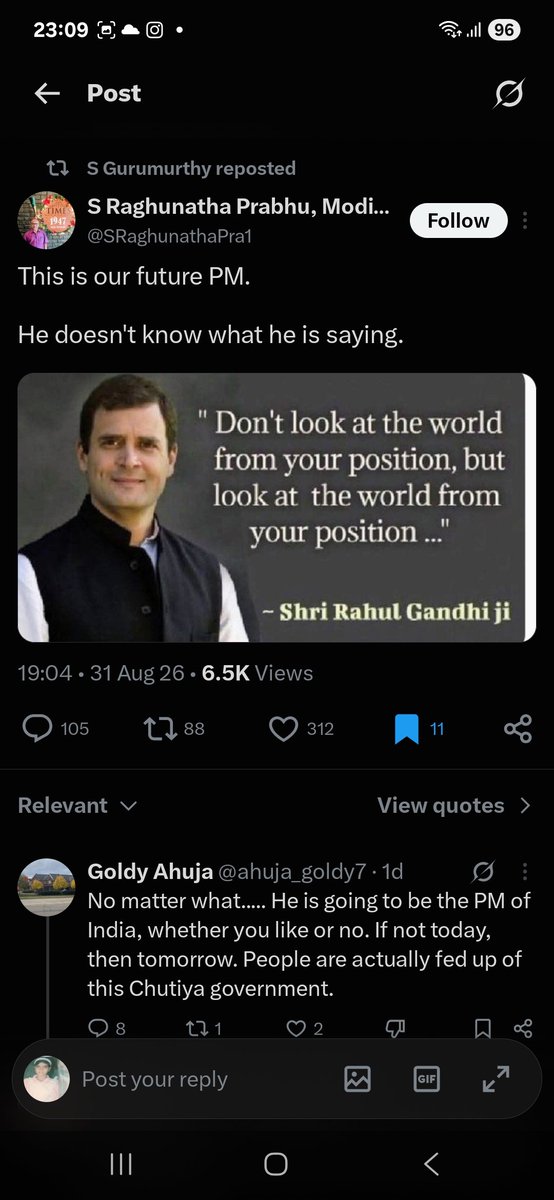 anjan2910's tweet photo. 1 living being shuldn't harm other living being @ all. .. #MindUrOwn until and unless thr's any need ... tho in tht aspect I nvr use #Mine against any @ all ... bt thn I do follow sme #Legends here ... tho day @ rest I.e #Halts till #Rise .. & fr peace of #Mind ?? Offcourse #Prayers are mst ... bt along wth #Prayers if u do scroll ur #Phone & get sme wisdom abt d #Legends @RahulGandhi u follow u can definitely go through the posts and thn comments and thn hve a gud laugh like ROFL b4 bed ... tho in ths process u being living being definitely not harming another living being @ all bt thn 1 important point b thankful to anythng/ everything ... hmmm i mean ur phone .. x ... Rahul ji.. d person who posted & got u ths ... also d laughs d #Happiness etc etc etc ... #Harharmahadev 🙏