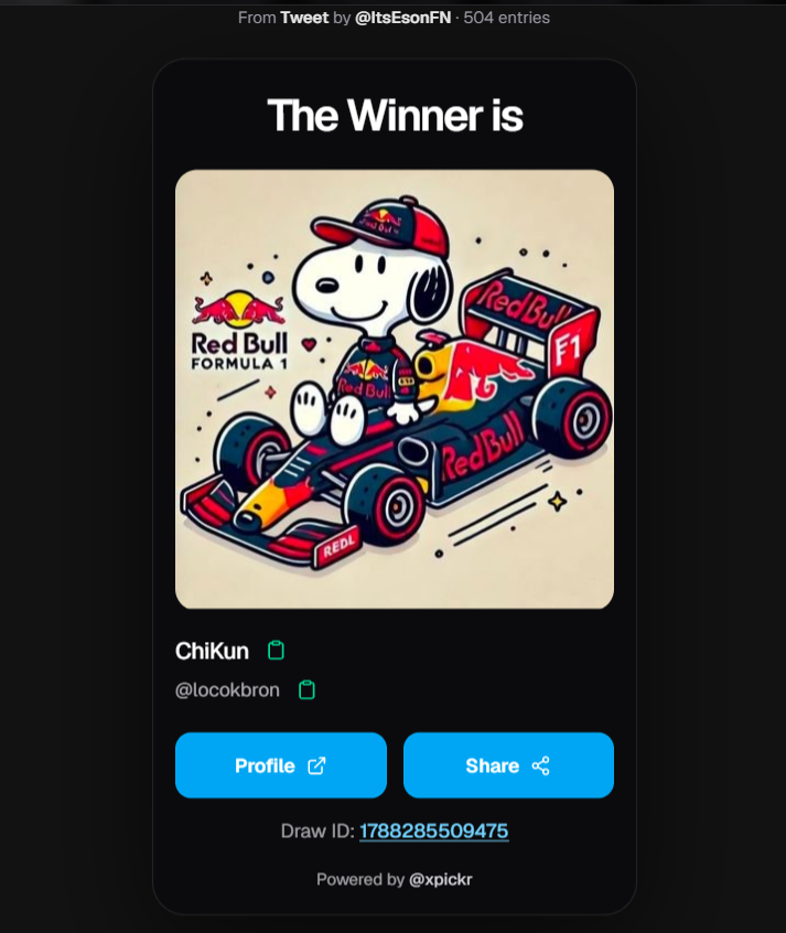 ItsEsonFN's tweet photo. Winner: @locokbron! 🏆

CONGRATULATIONS! 🎉 DM @kittyfnbr within the next 12 hours to claim your prize! 

⏳Make sure to vouch #esonislegit when you get your prize!

Thank you to everyone for another banger giveaway! 🙌 https://t.co/KWarrqarti
