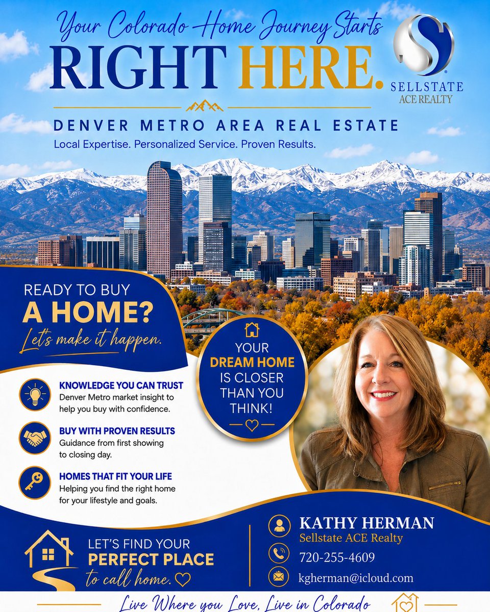 LiveInColo's tweet photo. Your Colorado home journey starts here!  Whether you’re buying your first home, relocating, or searching for the perfect place; let’s find a home  you’ll truly love.
Reach out today to get started.
#KathyHermanRealtor #coloradorealestate #ColoradoHomes #liveincolorado https://t.co/iBK6afG94G