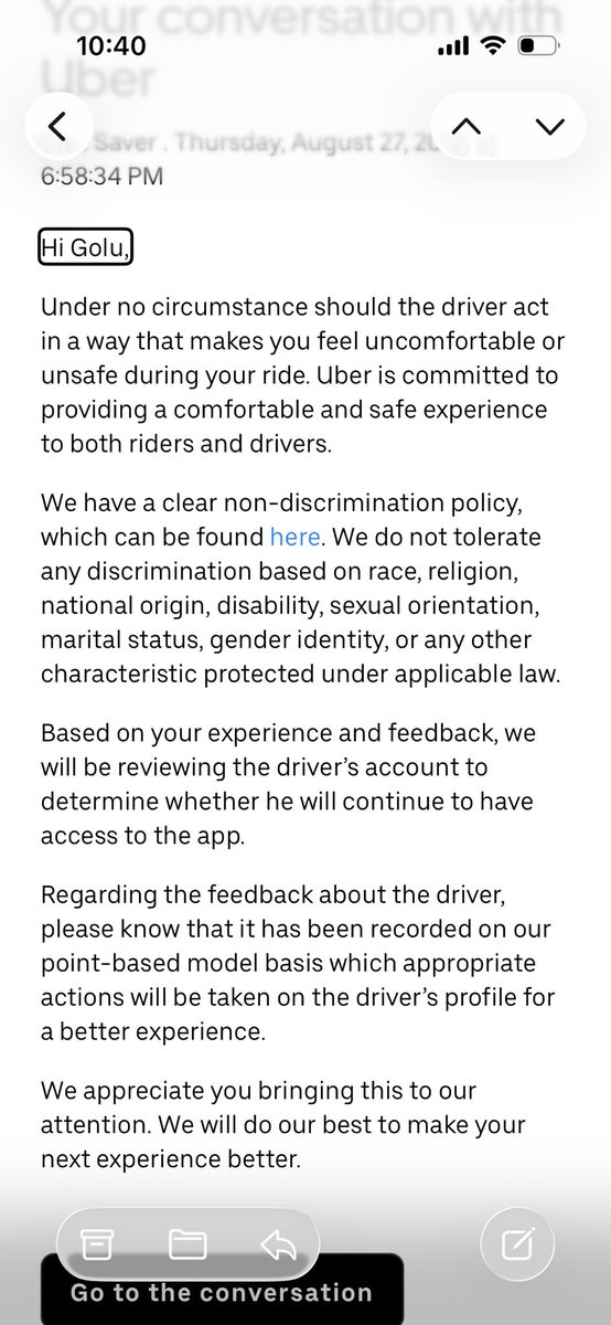 Golukumar835217's tweet photo. Dear Uber India,
As per the attached communication, there has been no concrete resolution. What is the latest update on this case? We need accountability and accessible services for all passengers.
#DisabilityRightsIndia #UberIndia #EqualAccess #AccessibilityNow #RPwDAct https://t.co/xx6YN6VX5q