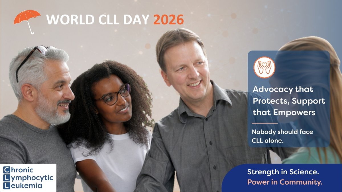 CLLAdvocates's tweet photo. Today is World CLL Day!π π‘οΈ Advocacy protects, support empowers. Join #WCLLD26: https://t.co/2gbyZjdN5d #CLL #Advocacy #Support #StrengthInScience #PowerInCommunity https://t.co/GNeCXQ7Hey