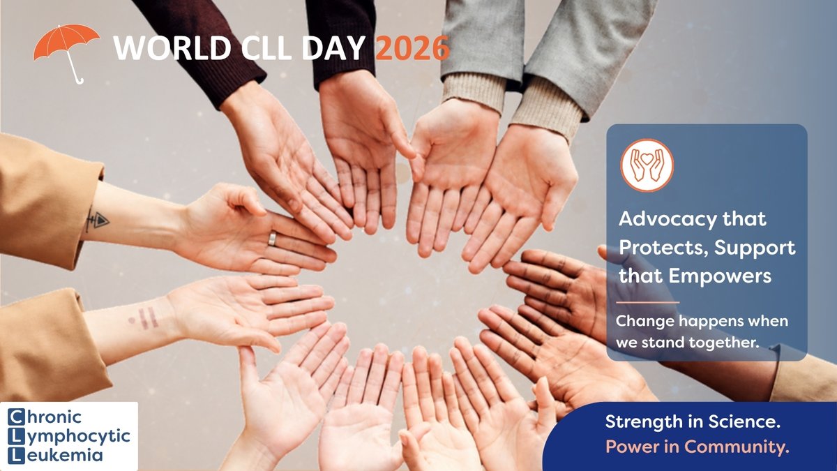 CLLAdvocates's tweet photo. Today is World CLL Day!π π‘οΈ Advocacy protects, support empowers. Join #WCLLD26: https://t.co/2gbyZjdN5d #CLL #Advocacy #Support #StrengthInScience #PowerInCommunity https://t.co/GNeCXQ7Hey