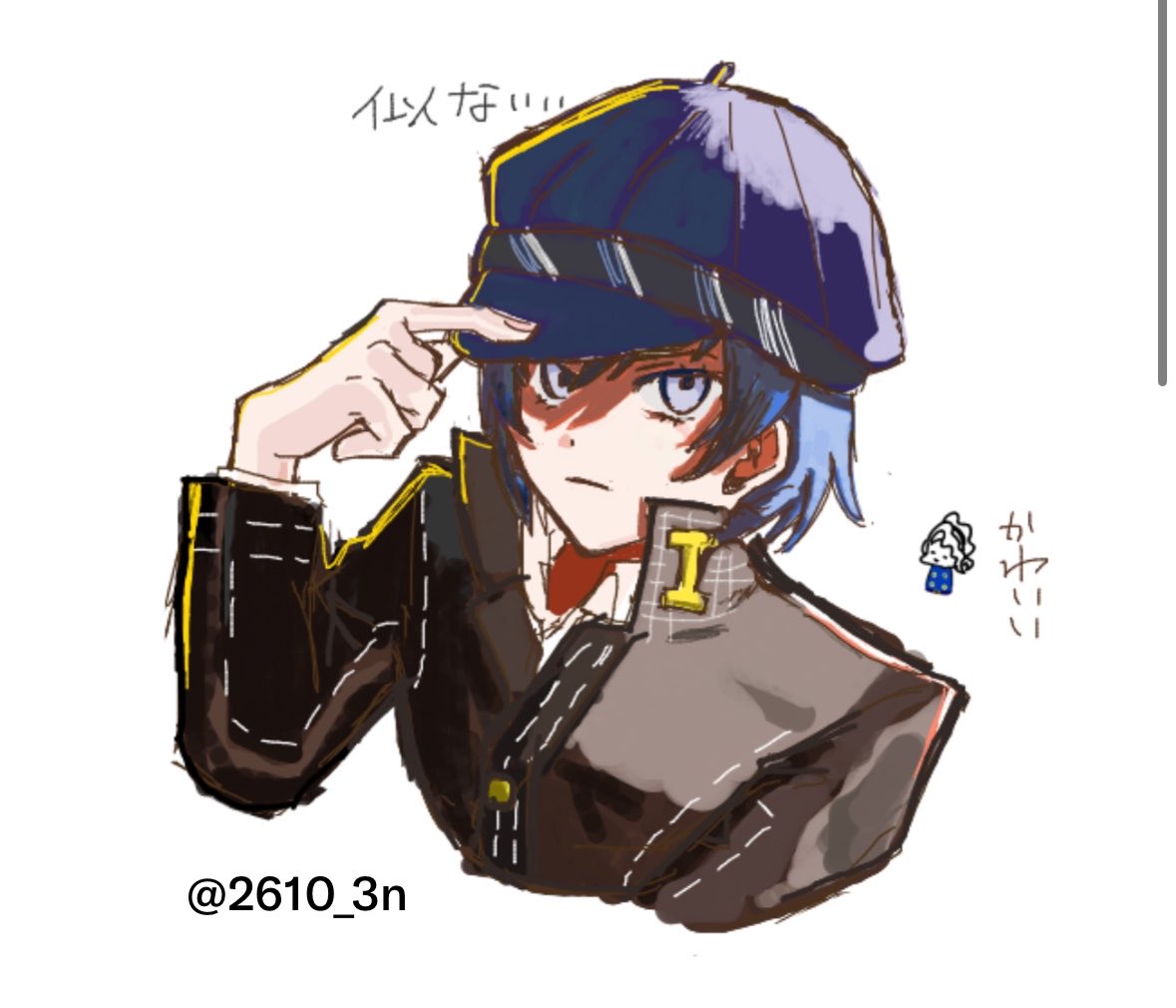 2610_3n's tweet photo. 絵チャで描いた直斗 https://t.co/JeP3Jit2RD