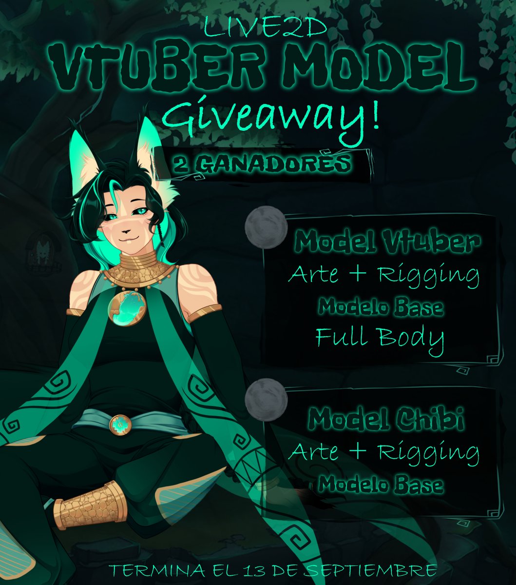 tnurunt's tweet photo. 💚¡Sorteo Model Vtuber para Portafolio!💚
Gracias por todo el amor en VGen y a mis modelos recientes💚Para armar mi portafolio y practicar rigging, ¡tendremos 2 GANADORES! 

🚀 ¿Cómo participar?
💚Sígueme en esta cuenta.
💚Dale ❤️ y dale RT a este post.
💚Comentar tu OC y cuéntame algo breve de el. 

🎁 Premios (2 ganadores):
1º Ganador: Modelo Vtuber Full Body
2º Ganador: Modelo Chibi
(Arte + Rigging base, sin toggles ni extras)

⏰ Termina el 13 de septiembre. ¡Muchísimas gracias por estar aquí y mucha suerte! 🍀
#VtuberES #VtuberGiveaway #Live2D