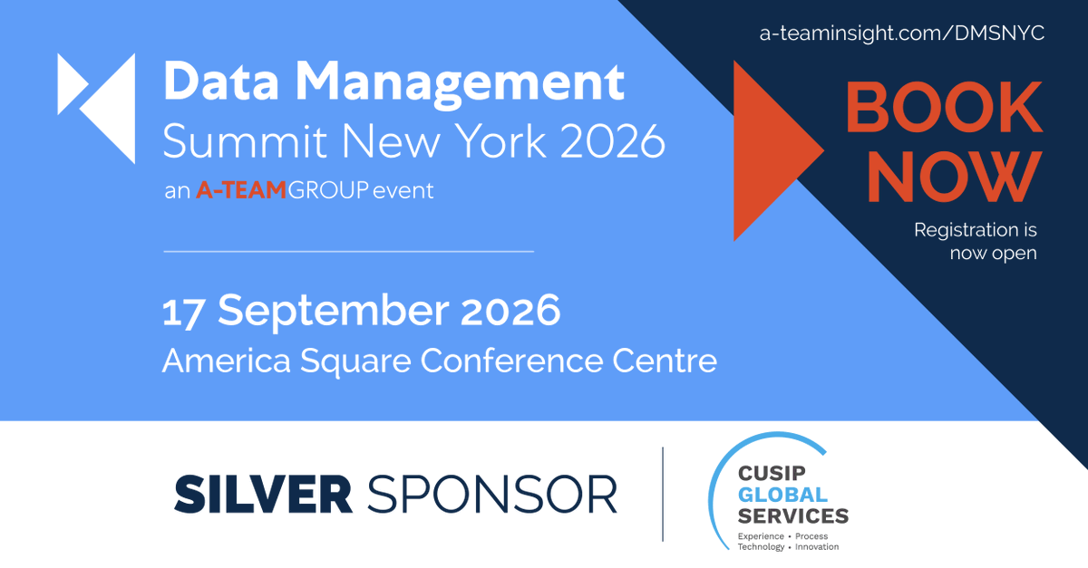 DataMgmtInsight's tweet photo. We are pleased to welcome Cusip Global Services as a sponsor for Data Management Summit New York 2026!

#DMSNYC #DataManagementSummitNYC #DataManagement #CapitalMarketsTech #Sponsor https://t.co/CwUqwcpP87