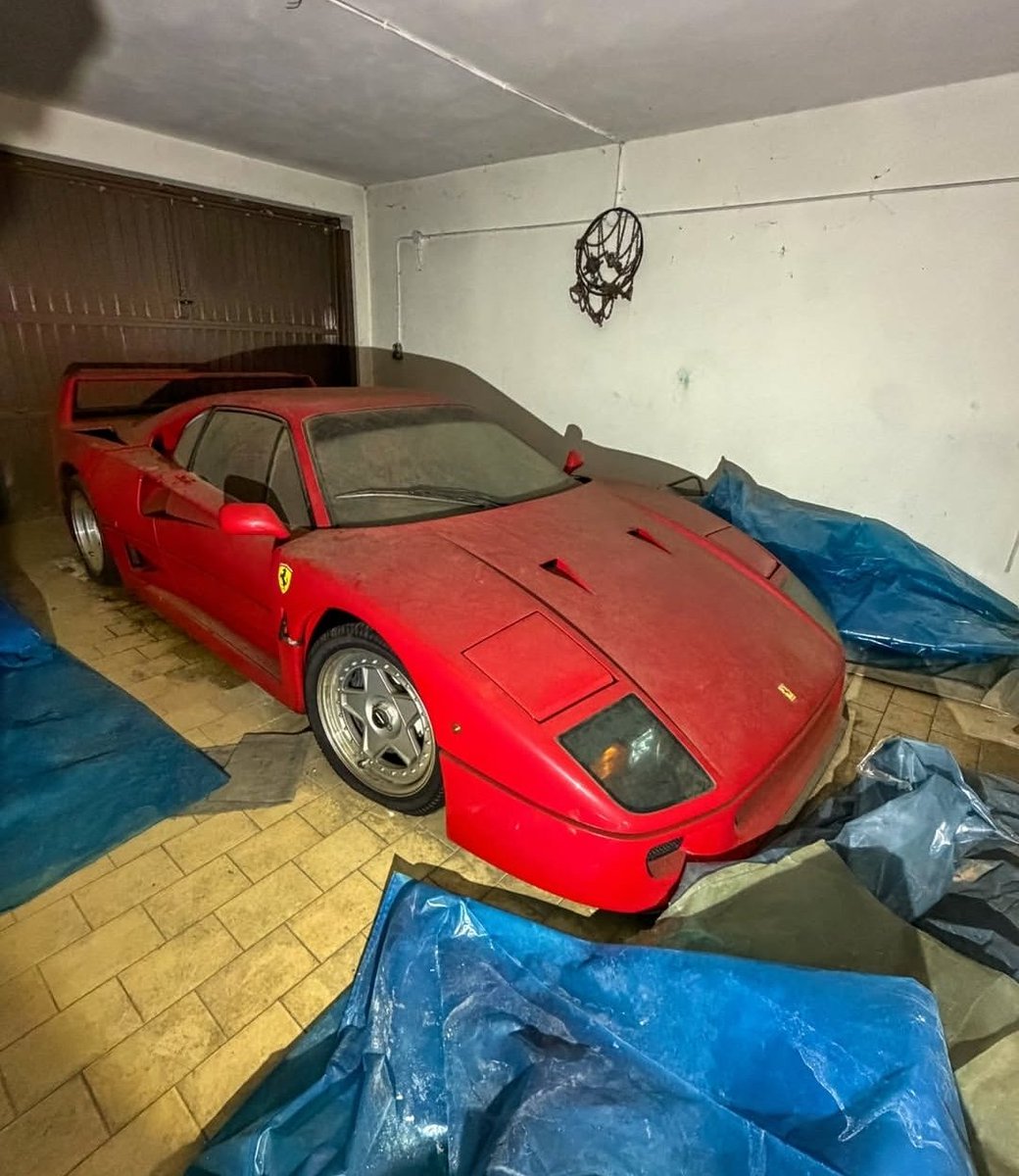 LH44Fanpage8's tweet photo. The story behind Lewis Hamilton F40

"Hidden away just days after delivery, this 1991 Ferrari F40 spent the last 35 years sealed in a private garage, untouched, unmoved, and forgotten by
time.Discovered in late 2025 and acquired by AHE shortly after, this F40 shows delivery mileage and remains a true time capsule - exactly as it left the factory. Not a single screw turned.
Nothing removed.
Nothing restored.
Thanks to surprisingly ideal storage conditions, the car has been preserved in extraordinary aesthetic condition, something we have simply never seen before. We believe this F40 is unique in the world, not only for its story, but for its unmatched originality.
This exceptional piece of Ferrari history will be officially unveiled later this year, exactly as we found it. We are incredibly proud and deeply honored to welcome such an iconic and irreplaceable piece of automotive history into the AHE portfolio"
Source: azimut_ahe