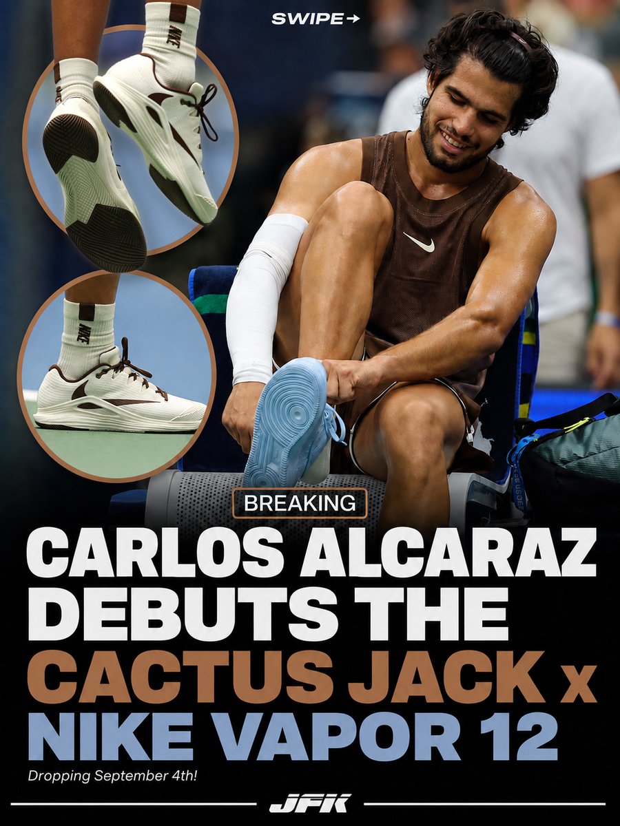 JustFreshKicks's tweet photo. Cactus Jack x Nike Zoom Vapor 12 HC Drops September 4th 🌵

Details: https://t.co/sjr84Ogy2Q https://t.co/AyIQLU7CYH