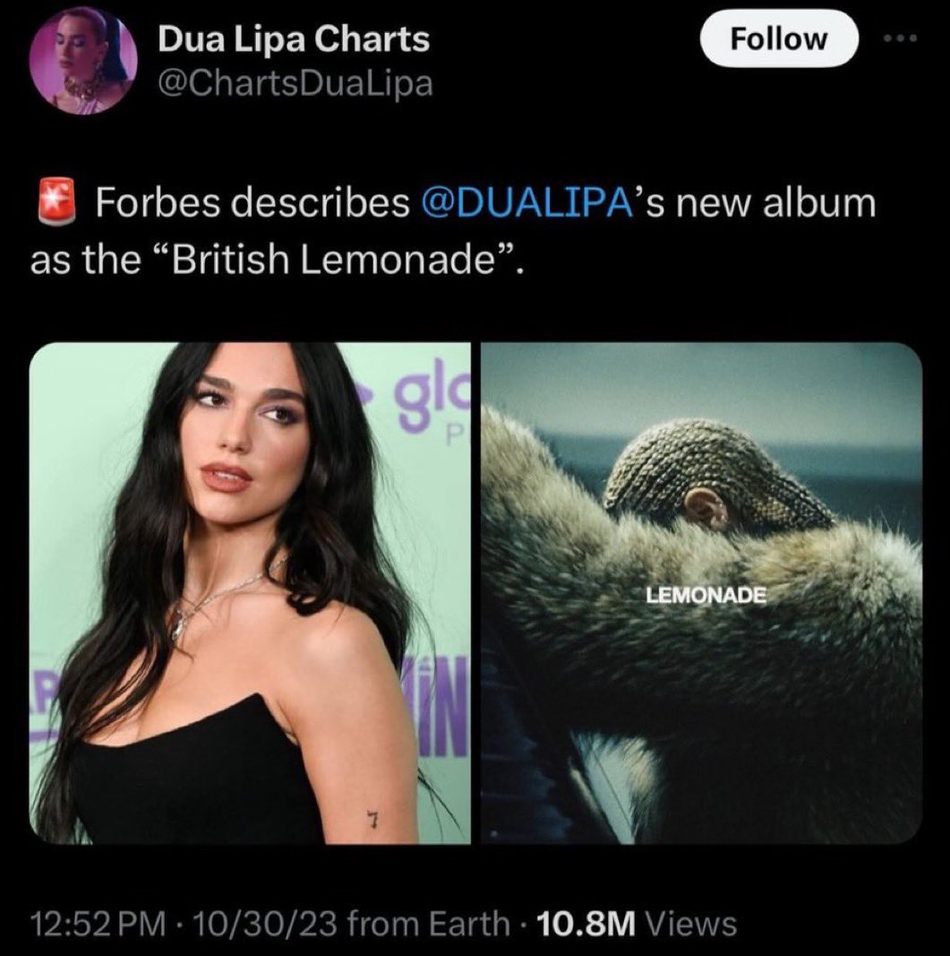 msyonceslay's tweet photo. This was so- 😭 still to this day lemonade is the measuring stick for albums. Impact. https://t.co/WlWcUx9Nxz