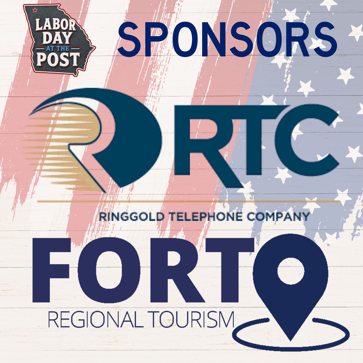letsgoforto's tweet photo. Labor Day at the Post would not be possible without strong community partners.

Today, we want to thank Ringgold Telephone Company and Fort Oglethorpe Regional Tourism for helping make this year’s event happen.

Details at https://t.co/7Q7vIEh3z1.
#letsgoforto #visitnwga https://t.co/77dEiuAjdL